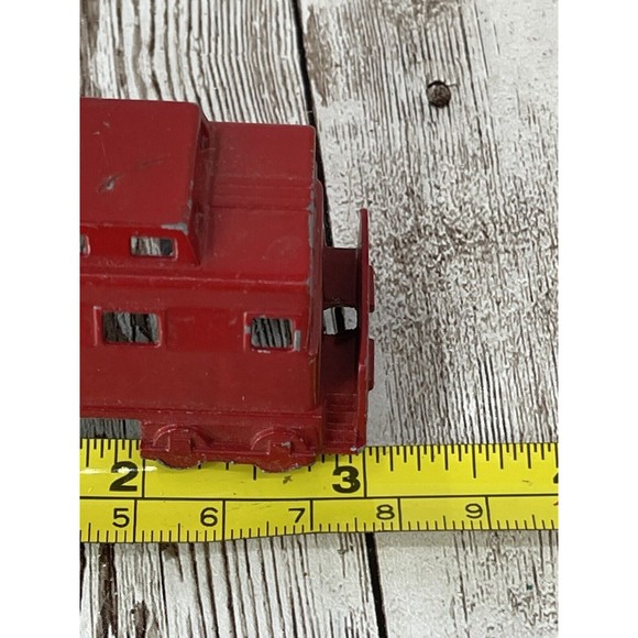 Vintage Midgetoy Rockford Ill Metal Red Caboose Train Car 3" Made in USA - Picture 16 of 16